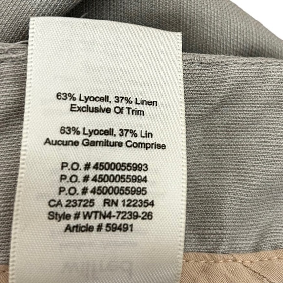 Aritzia Wilfred Vichy Mini Skirt Linen In Grey Color - Picture 8 of 10